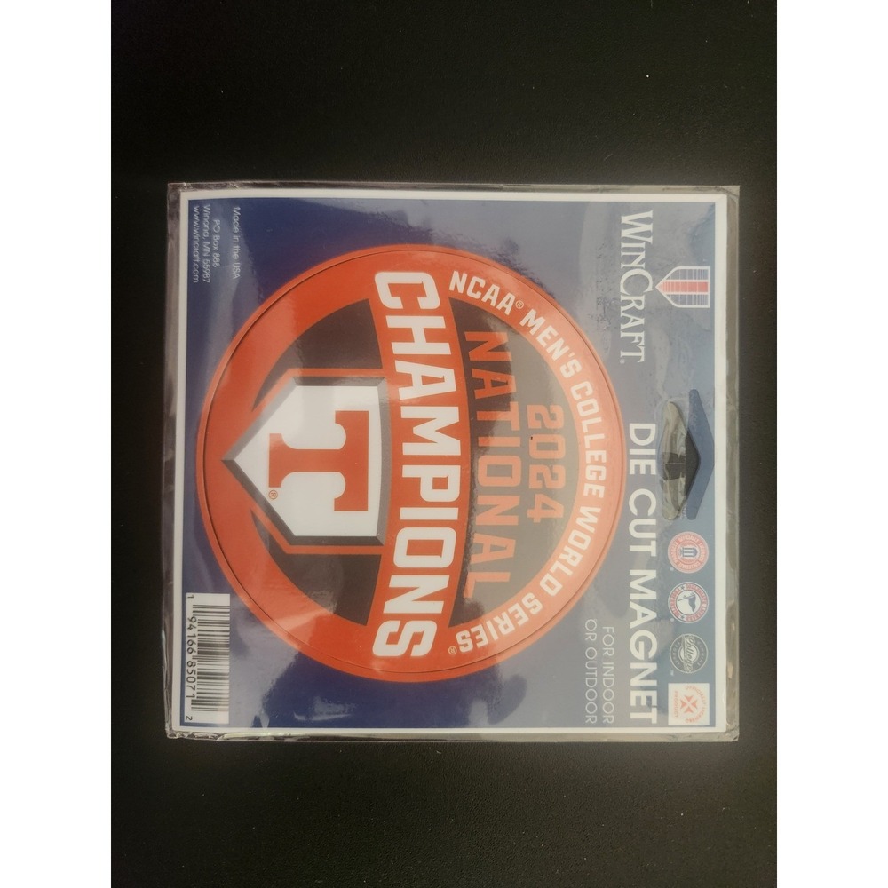 UT Vols NCAA‎ Mens College World Series 2024 National Champions Die Cut Magnet